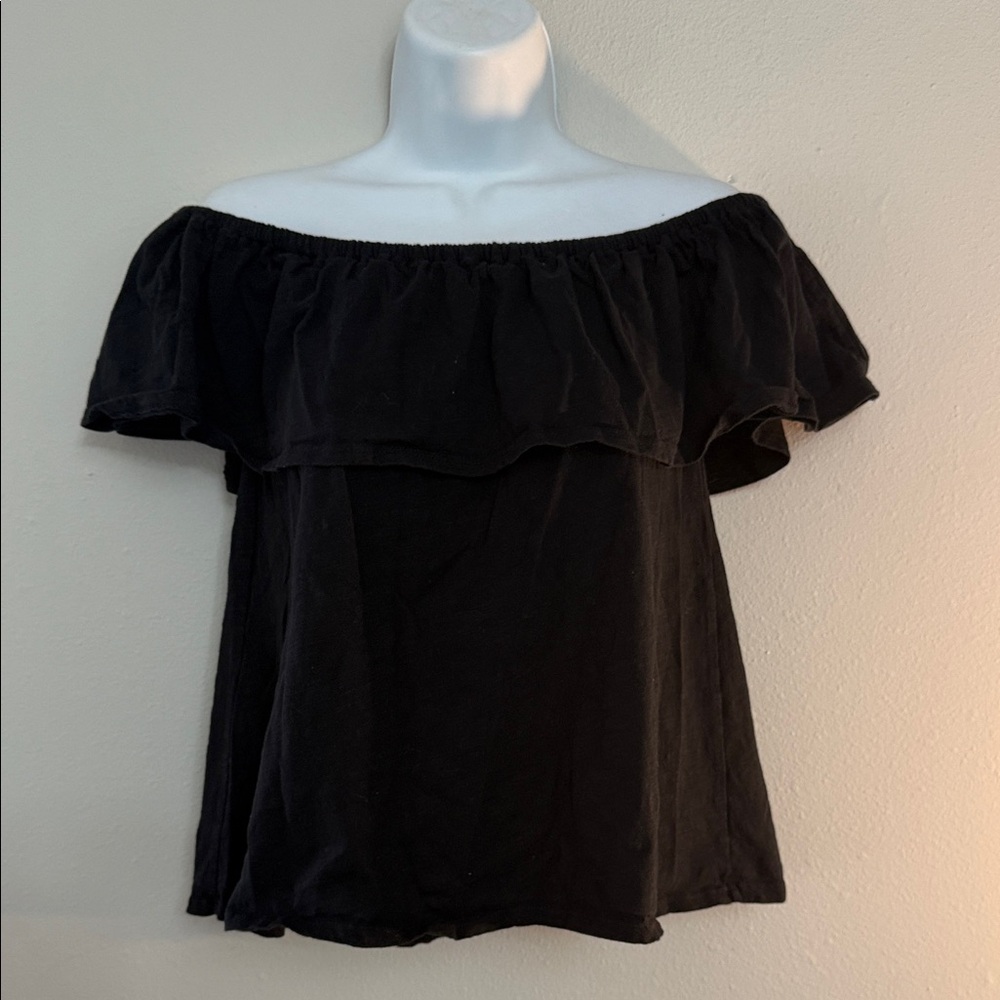 Rebecca Minkoff Black Off-Shoulder Blouse